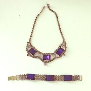 Antique 1920s necklace with matching bracelet
